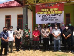 Kapolsek Murung Hadiri Pembentukan Posko PPKM di Desa Bahitom