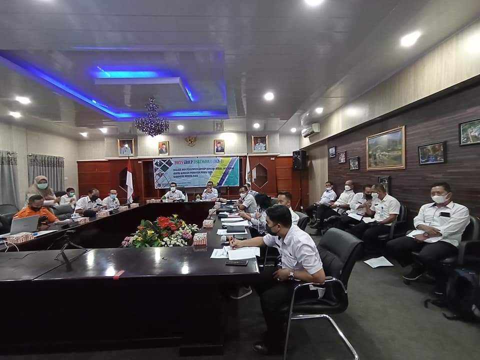 Focus group discussion 1 yang dipimpin oleh Sekretaris Daerah Mura, Drs Hermon dalam analisis dan penyusunan konsep Rencana Detail Tata Ruang (RDTR) Perkotaan Puruk Cahu.