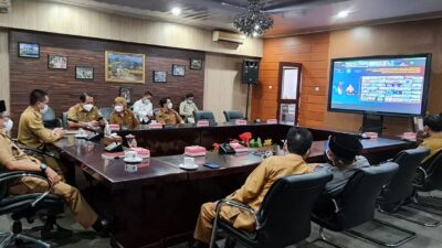 Pemkab Mura Ikuti Rakorwasdanas Secara Virtual Tentang Pencegahan Korupsi