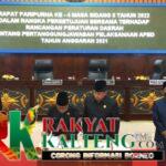 Raperda Tentang Pertanggungjawaban Pelaksanaan APBD 2021 Disetujui