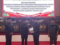DPRD Mura Dengarkan Jawaban Pemerintah Terhadap 4 Buah Raperda