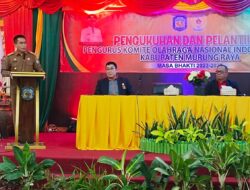 Hadiri Pelantikan Pengurus Koni, Pj Bupati Mura Minta Cabor Eksis di Tingkat Provinsi