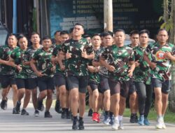 Kodim 1013/ Muara Teweh Rutin Olahraga Bersama Setiap Hari