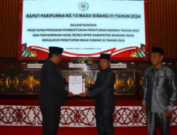 DPRD Murung Raya Tetapkan Program Pembentukan Peraturan Daerah Tahun 2025