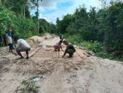 Satgas TMMD Kebut Pembangunan Jembatan Antar Desa di Karau Kuala