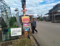 Satpol PP Mura Pasang Spanduk Larangan Kegiatan pada Trotoar hingga Jalur Hijau