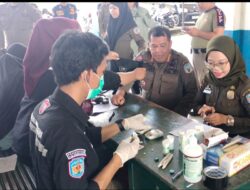 Satpol PP dan Damkar Bersama Dinas Kesehatan Mura Deteksi Dini Kesehatan Personil