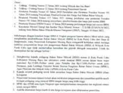 Edaran Bupati Harga Pertamax di Puruk Cahu Maksimal Rp 17.000, Dieceran Masih Rp 25.000 Perliter