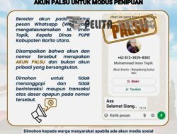 Kadis PUPR Barito Utara Imbau Masyarakat Waspada Akun Palsu