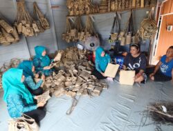 Ketua TP PKK Barito Utara Berikan Dukungan Pelaku UMKM Pengrajin Anyaman Rotan