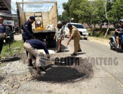 Tindaklanjuti Keluhan Masyarakat, DPUPR Barut Atasi Jalan Rusak Berlubang