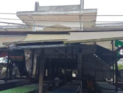 Awas! Bangunan Pasar Pelita Hilir Puruk Cahu Makin Menukik