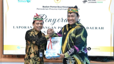 Penyerahan Laporan Keuangan Pemerintah Daerah (LKPD) Pemerintah Provinsi (Pemprov) Kalimantan Tengah (Kalteng) Tahun Anggaran 2025.