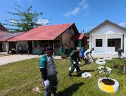 Jalankan Program Kampung Iklim, PT SMM Bersama 9 RT Desa Trahean Langsungkan Kerja Bakti